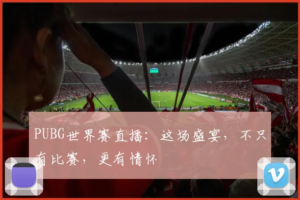 PUBG世界赛直播：这场盛宴，不只有比赛，更有情怀